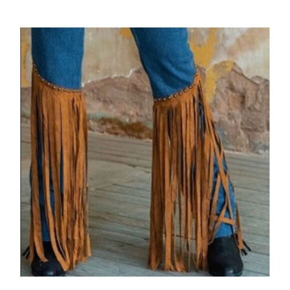 NWT L&B Studded Fringe Jeans Lucky and Blessed 22 - Picture 3 of 6